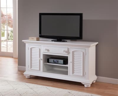 Cottage Traditions 72 inch TV Console in Clean White Cottage Finish by American Woodcrafters - AME-6510-217