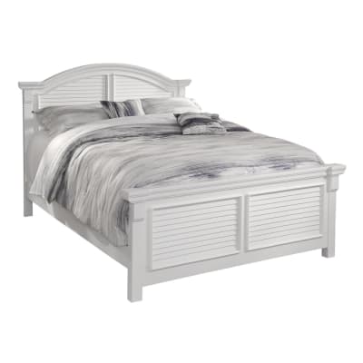 Cottage Traditions Queen Bed in Clean White Cottage Finish by American Woodcrafters - AME-6510-50ARPN