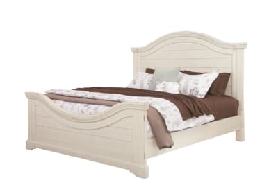 Stonebrook Queen Bed in Distressed Antique White Finish by American Woodcrafters - AME-7810-50PNPN
