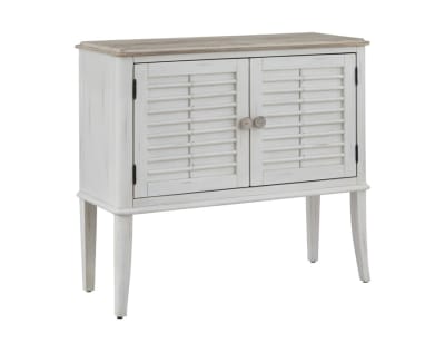 Beach Comber Server in Weathered White with Brown Top Finish by American Woodcrafters - AME-D-8510-590