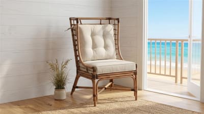 Garry Indoor Lounge Chair in Light Brown Finish by American Woodcrafters - AME-R-7000-01
