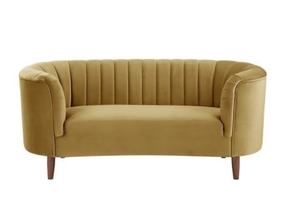 Millephri Loveseat in Olive Yellow Velvet Finish by Acme - 00164