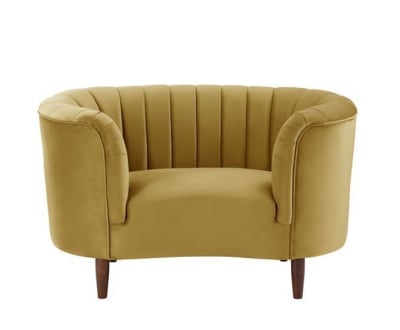 Millephri Chair in Olive Yellow Velvet Finish by Acme - 00165