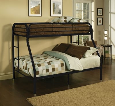Tritan Twin/Full Bunk Bed in Black Finish by Acme - 02053BK