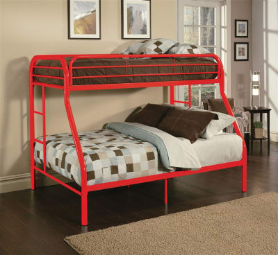 Tritan Twin/Full Bunk Bed in Red Finish by Acme - 02053RD