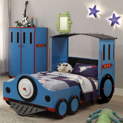 Tobi Twin Bed in Blue/Red & Black Finish by Acme - 37560T