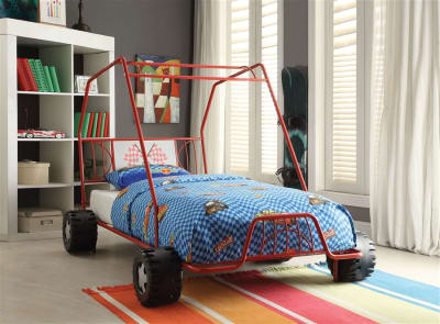 Xander Twin Bed in Red Finish by Acme - 37645T