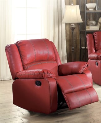 Zuriel Rocker Recliner in Red Finish by Acme - 52152