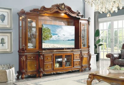 Picardy Entertainment Center in Cherry Oak Finish by Acme - 91520