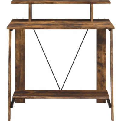 Nypho Executive Home Office Desk in Weathered Oak & Black Finish by Acme - 92730