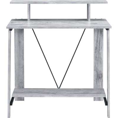 Nypho Executive Home Office Desk in Antique White & Black Finish by Acme - 92732