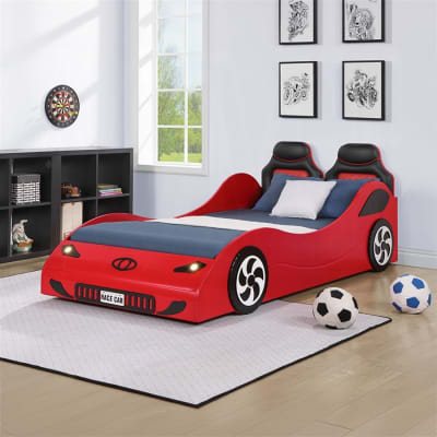 Colen Transitional Twin Car Bed in Red Finish by Acme - BD02831T