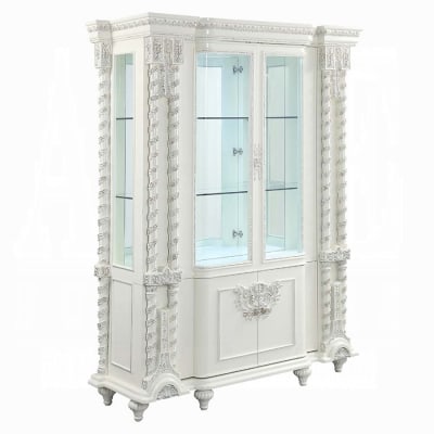 Vanaheim Display Curio Cabinet in Antique White Finish by Acme - DN00681