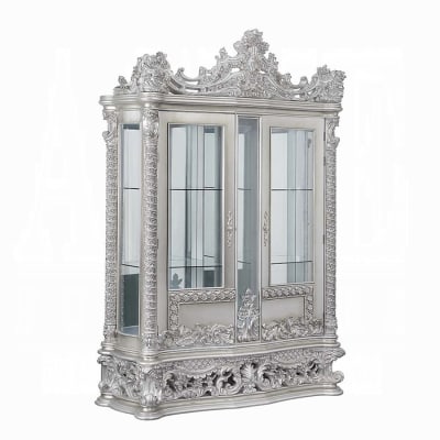 Valkyrie Display Curio Cabinet in Antique Platinum Finish by Acme - DN00692