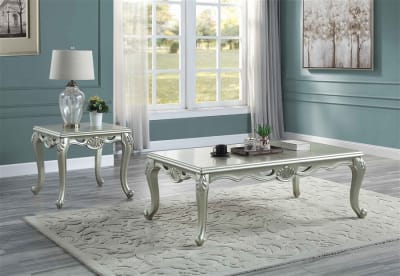 Qunsia 3 Piece Occasional Table Set in Champagne Finish by Acme - LV01120-S