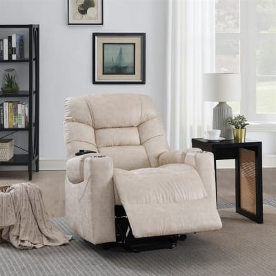 Nairi Power Motion Lift Recliner w/Heating and Massage in Ivory Polished Finish by Acme - LV02995