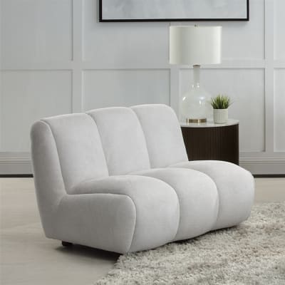 Manilla Chair in Ivory White Linen Finish by Acme - LV04322