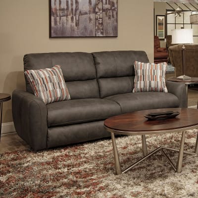 Dorian Reclining Sofa in Charcoal Fabric by Catnapper - 3071-CH