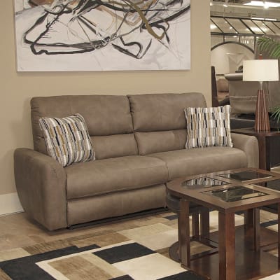 Dorian Reclining Sofa in Pebble Fabric by Catnapper - 3071-P