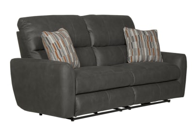 Dorian Reclining Loveseat in Charcoal Fabric by Catnapper - 3072-CH