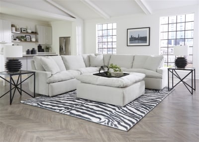 Stratus 5 Piece Power Reclining Sectional in Cement Fabric by Catnapper - 310