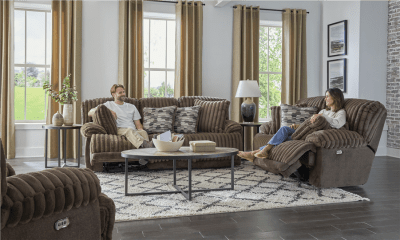 Hollifield 2 Piece Power Reclining Set in Chocolate Fabric by Catnapper - 6108-SET