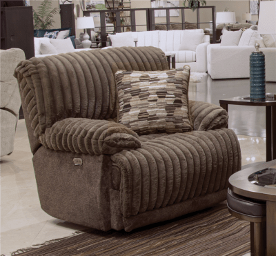 Hollifield Power Wall Hugger Recliner in Chocolate Fabric by Catnapper - 61082-4