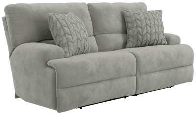 Renaldo Zero Gravity Power Lay Flat Reclining Sofa in Stone Fabric by Catnapper - 61281