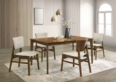 Rolstan 5 Piece Dining Room Set in Warm Brown Finish by Crown Mark - CM-2308T-3663-5P