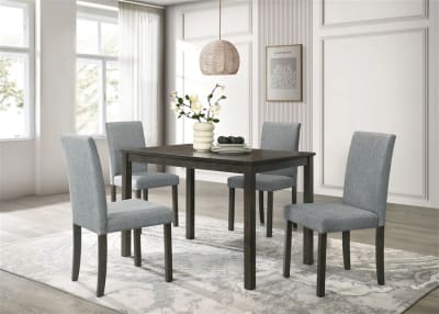 Melshire 5 Piece Dining Room Set in Dark Wood Finish by Crown Mark - CM-2310T-2844-5P
