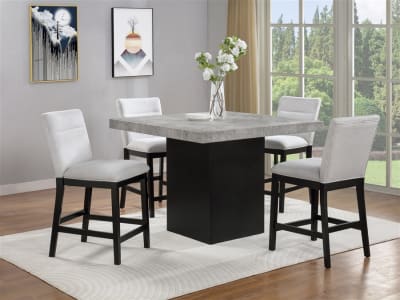Sebastian 5 Piece Square Counter Height Dining Room Set by Crown Mark - CM-2725T-4848-5P