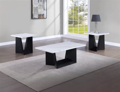 Adea 3 Piece Cocktail Table Set in Black Finish by Crown Mark - CM-4226-SET