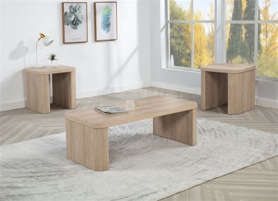 Ashton 3 Piece Cocktail Table Set in Wood Finish by Crown Mark - CM-4231SET