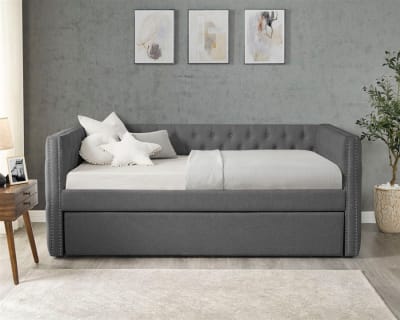 Trina Daybed in Gunmetal Grey Fabric by Crown Mark - CM-5335GG