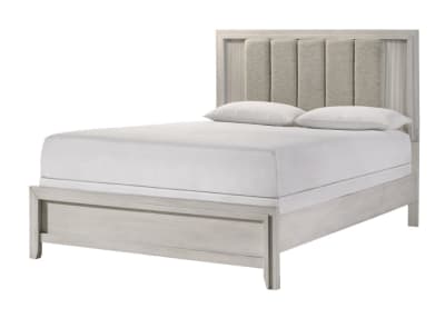 Carlton Queen Bed in White Mist Finish by Crown Mark - CM-B5552-Q