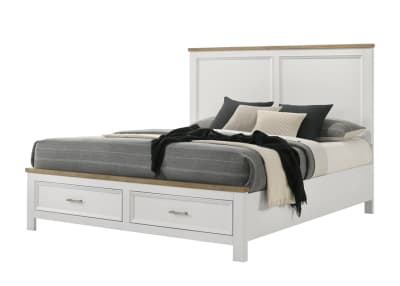 Aston Storage Queen Bed in White Finish by Crown Mark - CM-B6550-Q