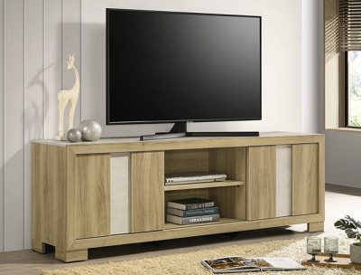 Rangley 72 inch TV Console in Driftwood Finish by Crown Mark - CM-B6832-99