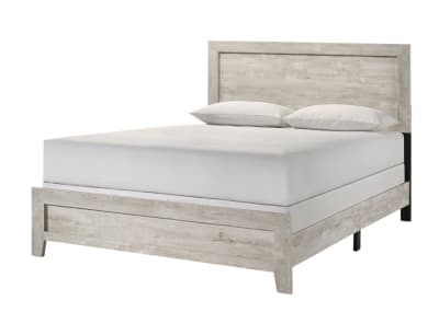 Millie Twin Panel Bed in Whitewashed Finish by Crown Mark - CM-B9220-T-BED