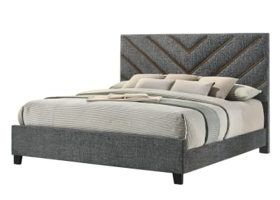 Zane Queen Panel Bed in Brown/Grey Finish by Crown Mark - CM-B9275-Q