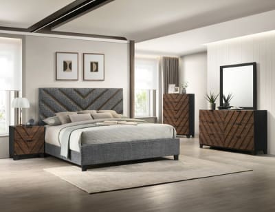 Zane 6 Piece Bedroom Set in Brown/Grey Finish by Crown Mark - CM-B9275-SET