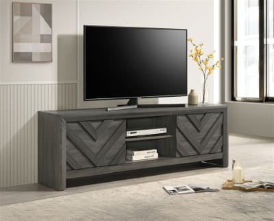 Valor 71 inch TV Console in Grey Finish by Crown Mark - CM-B9335-9