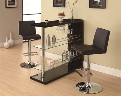 Glossy Black Bar Table by Coaster - 100165