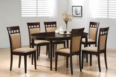 Gabriel 5 Piece Dining Set in Cappuccino Finish by Coaster - 100770-U