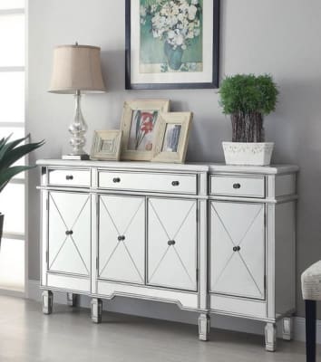 Clear Mirror 4 Door Accent Cabinet by Coaster - 102595