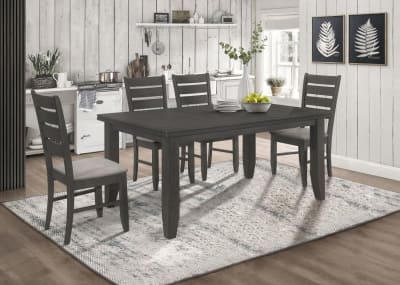 Dalila 5 Piece Dining Set in Dark Grey Finish by Coaster - 102721GRY