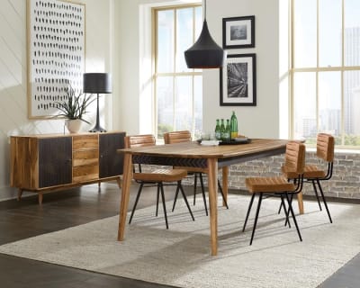Partridge 5 Piece Dining Set in Natural Sheesham Finish by Coaster - 110571