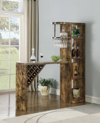Bar Unit in Antique Nutmeg Finish by Coaster - 182127