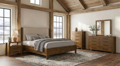 Adderley 6 Piece Queen Bedroom Set in Warm Brown Finish by Coaster - 215851Q-S4