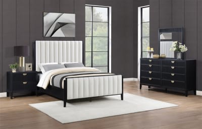 Brookmead 6 Piece Queen Bedroom Set in Wire Brushed Black Finish by Coaster - COA-224710