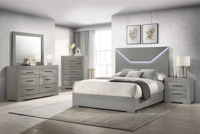 Ives 6 Piece Queen Bedroom Set in Grey High Gloss Finish by Coaster - 224971Q-S4